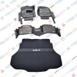 ارضيات 5 قطع جلد مع كاربد مع الدوسة فورتي-سيراتو 2024-2019 بيجي-اسود-احمر